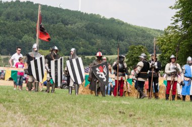 Wenau, Almanya, 01 Ağustos 2010 - turnuva bir ortaçağ gösteri