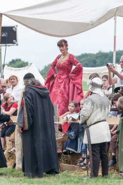 Wenau, Almanya, 01 Ağustos 2010 - turnuva bir ortaçağ gösteri