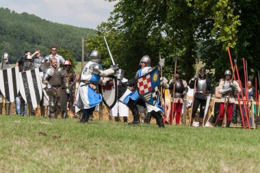 Wenau, Almanya, 01 Ağustos 2010 - turnuva bir ortaçağ gösteri