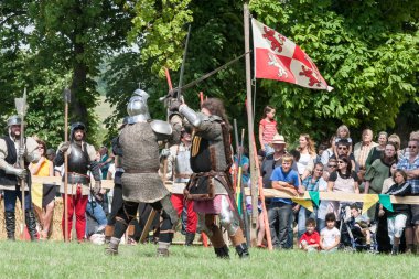 Wenau, Almanya, 01 Ağustos 2010 - turnuva bir ortaçağ gösteri