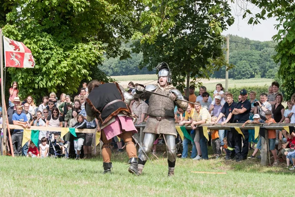 Wenau, Almanya, 01 Ağustos 2010 - turnuva bir ortaçağ gösteri