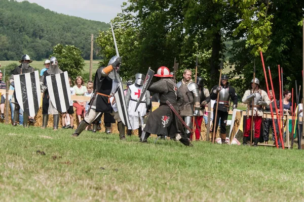 Wenau, Almanya, 01 Ağustos 2010 - turnuva bir ortaçağ gösteri