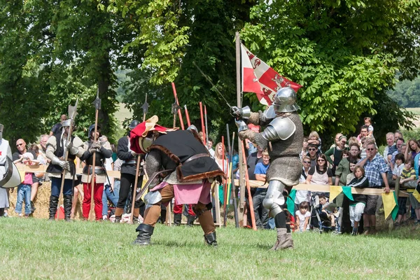 Wenau, Tyskland, augusti 01, 2010 - turnering på en medeltida show — Stockfoto