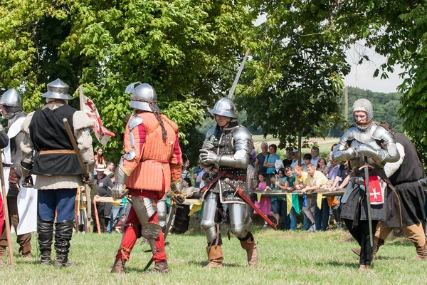 Wenau, Almanya, 01 Ağustos 2010 - turnuva bir ortaçağ gösteri