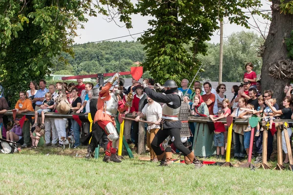 Wenau, Almanya, 01 Ağustos 2010 - turnuva bir ortaçağ gösteri