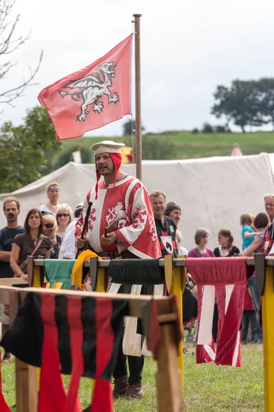 Wenau, Almanya, 01 Ağustos 2010 - turnuva bir ortaçağ gösteri