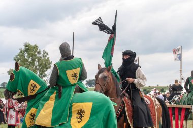 Wenau, Almanya, 01 Ağustos 2010 - turnuva bir ortaçağ gösteri