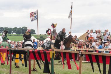 Wenau, Almanya, 01 Ağustos 2010 - turnuva bir ortaçağ gösteri