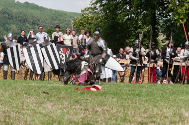 Wenau, Almanya, 01 Ağustos 2010 - turnuva bir ortaçağ gösteri