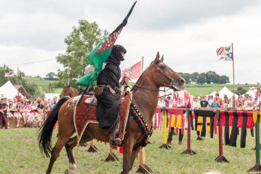 Wenau, Almanya, 01 Ağustos 2010 - turnuva bir ortaçağ gösteri