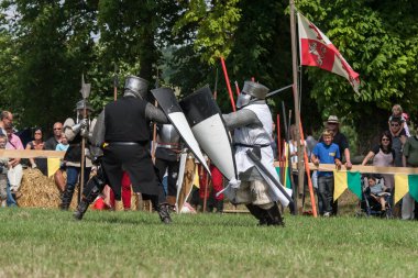 Wenau, Almanya, 01 Ağustos 2010 - turnuva bir ortaçağ gösteri