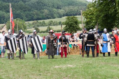 Wenau, Almanya, 01 Ağustos 2010 - turnuva bir ortaçağ gösteri