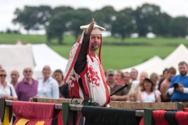 Wenau, Almanya, 01 Ağustos 2010 - turnuva bir ortaçağ gösteri