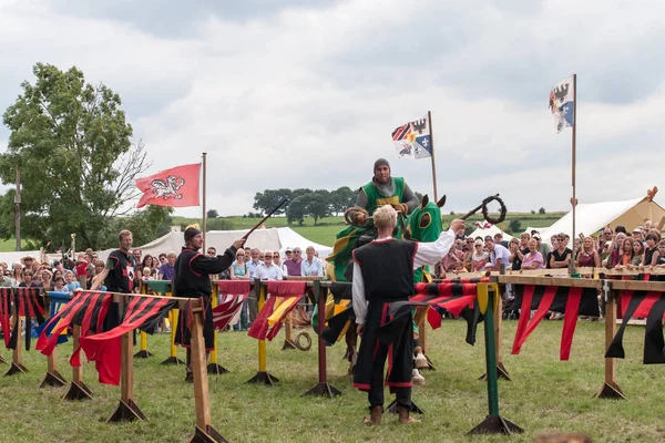 Wenau, Almanya, 01 Ağustos 2010 - turnuva bir ortaçağ gösteri