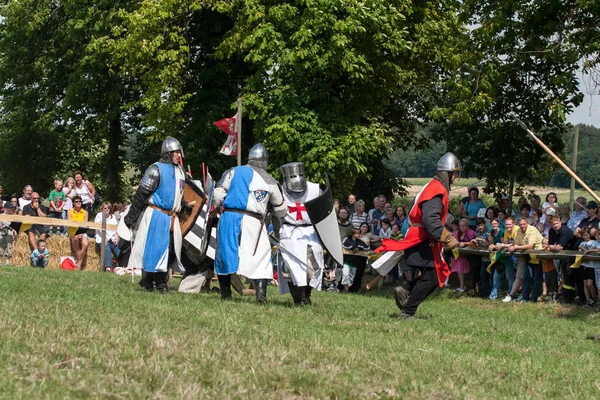Wenau, Almanya, 01 Ağustos 2010 - turnuva bir ortaçağ gösteri