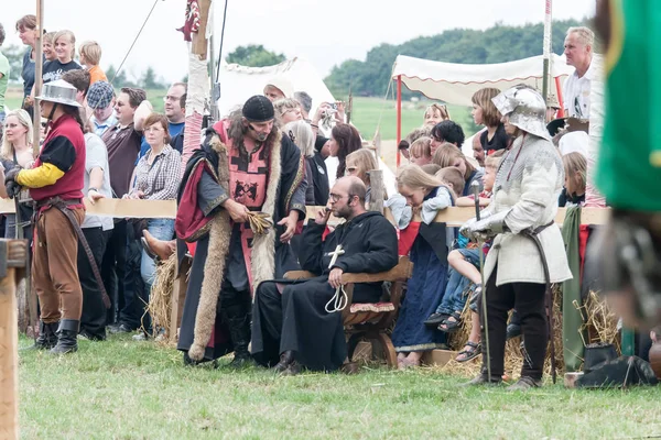 Wenau, Almanya, 01 Ağustos 2010 - turnuva bir ortaçağ gösteri