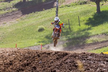 Motocross Kleinhau - 2 ısı Junior Mx1 Dam Meisterschaft - Mayıs 2017 - Kleinhau, Huertgen, Kuzey Ren Vestfalya, Nrw, Almanya, Europe