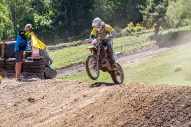 Motocross Kleinhau - 2 ısı Junior Mx1 Dam Meisterschaft - Mayıs 2017 - Kleinhau, Huertgen, Kuzey Ren Vestfalya, Nrw, Almanya, Europe