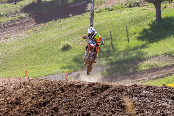 Motocross Kleinhau - 2nd värme Junior Mx1 Dam Meisterschaft - maj 2017 - Kleinhau, Huertgen, Nordrhein-Westfalen, Nrw, Tyskland, Europa — Stockfoto