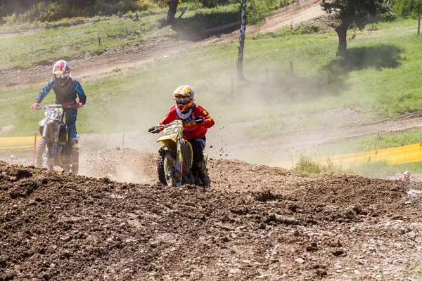 Motocross Kleinhau - 1st värme kvinnor Dam Meisterschaft - maj 2017 - Kleinhau, Huertgen, Nordrhein-Westfalen, Nrw, Tyskland, Europa — Stockfoto