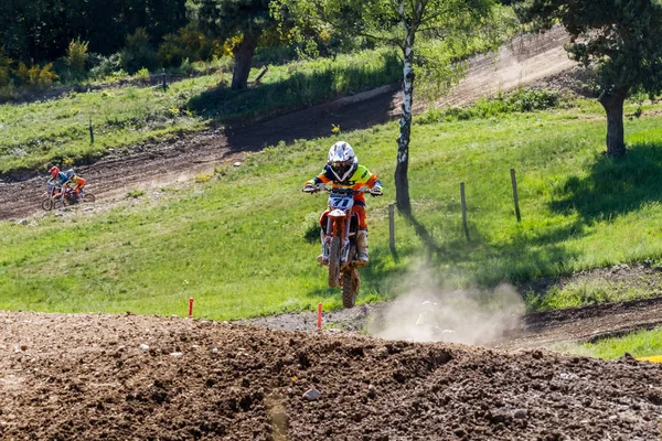 Motorcross Kleinhau - 1e voorronde vrouwen Dam Meisterschaft - mei 2017 - Kleinhau, Huertgen, Noordrijn-Westfalen, Nrw, Duitsland, Europa — Stockfoto