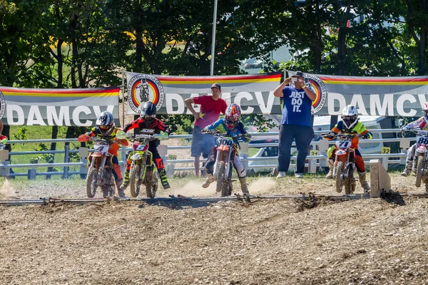 Motocross Kleinhau - 1st heat Women DAM Meisterschaft - Maio 2017 - Kleinhau, Huertgen, Renânia do Norte Vestefália, NRW, Alemanha, Europa Fotos De Bancos De Imagens