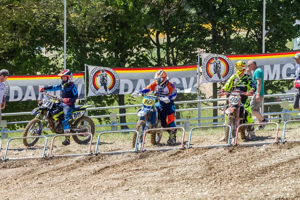 Motocross Kleinhau - 1st heat Women DAM Meisterschaft - Maio 2017 - Kleinhau, Huertgen, Renânia do Norte Vestefália, NRW, Alemanha, Europa — Fotografia de Stock