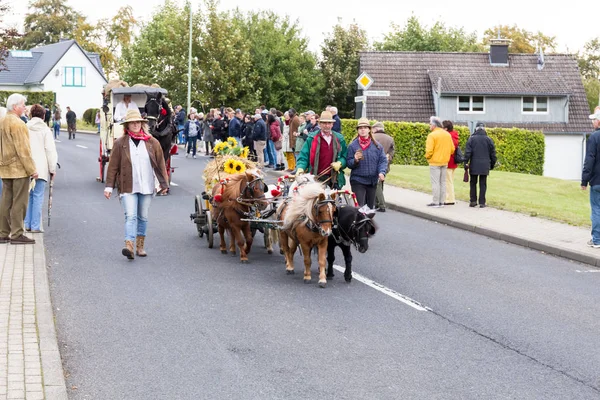 Thanksgiving parade in Muetzenich, Eifel, Germany in 2016