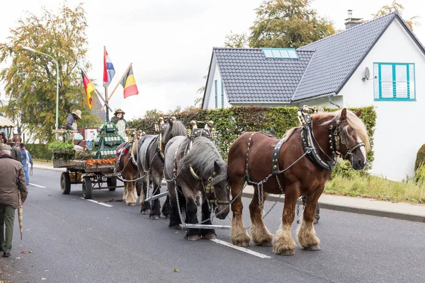 Thanksgiving parade in Muetzenich, Eifel, Germany in 2016