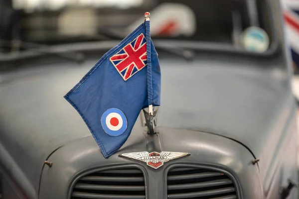 OLD WARDEN, BEDFORDSHIRE, Reino Unido, 6 de outubro de 2019.A Royal Air Force Ensign é a bandeira oficial que é usada para representar a Força Aérea Real Britânica. — Fotografia de Stock