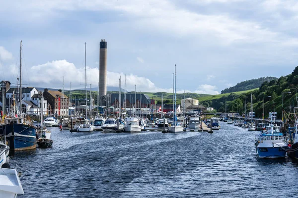 Peel, Isle of Man, 16 Ιουνίου 2019. Είναι μια παραθαλάσσια πόλη και μικρό αλιευτικό λιμάνι στη Νήσο του Μαν, στην ιστορική ενορία της Γερμανίας, αλλά διοικείται ξεχωριστά — Φωτογραφία Αρχείου