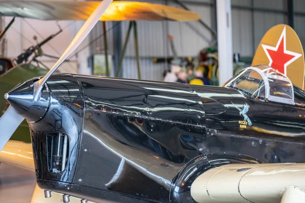 Old Warden, Bedfordshire, Uk, 6 października 2019. Śruba napędowa, zwana też śrubą powietrzną. Dzień wyścigu w Shuttleworth — Zdjęcie stockowe