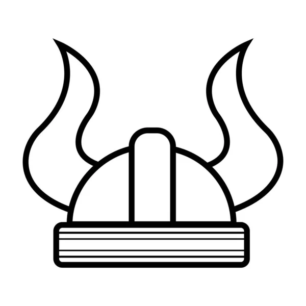 Значок шолома Вікінг. Проста ілюстрація вектора шолома Вікінга — стокове фото