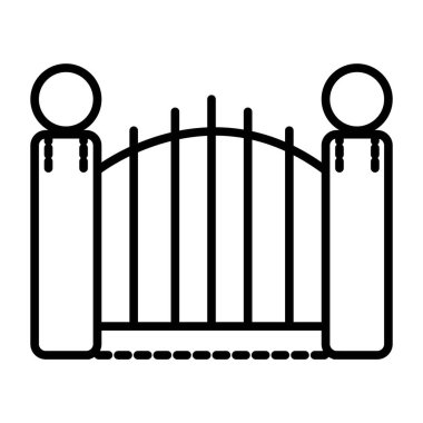 Picket simgesi vektör illüstrasyon fotoğrafı