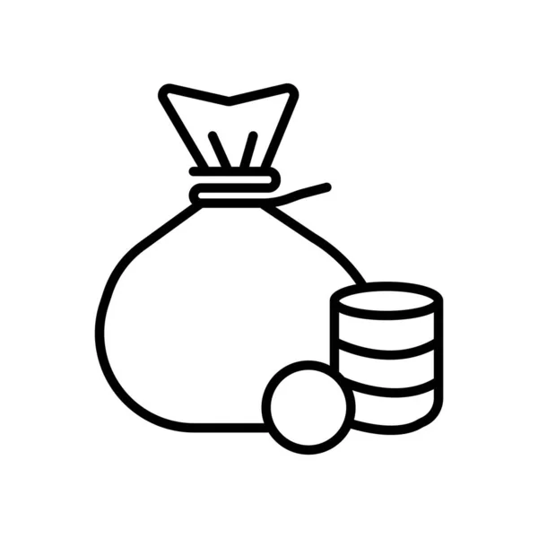 Para Torbası vektör tasarımı çizimi — Stok fotoğraf