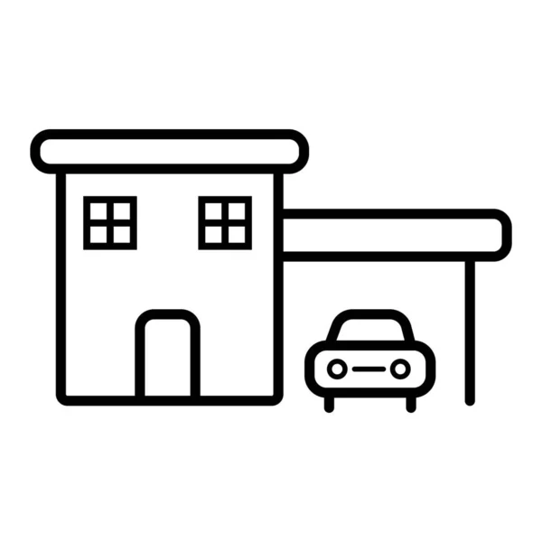 Дом и гараж, векторная иллюстрация — стоковое фото
