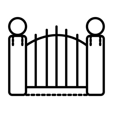 Picket simgesi vektör illüstrasyon fotoğrafı