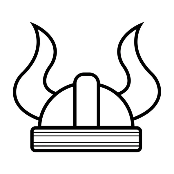 Значок шолома Вікінг. Проста ілюстрація вектора шолома Вікінга — стоковий вектор
