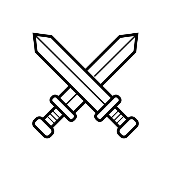 Vektor Schwert Symbol Illustration Foto — Stockvektor