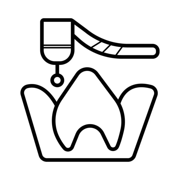 Векторная фотография на иконке зуба — стоковый вектор