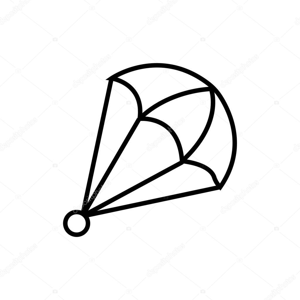 parachute icon vector illustration photo