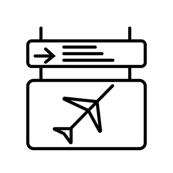 Airport board icoon vector illustratie — Stockfoto