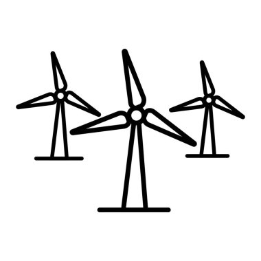 Rüzgar enerji simge vektör çizim