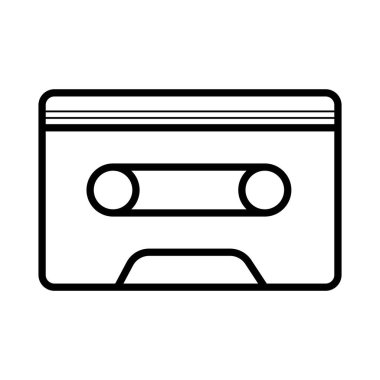 ses kaset simgesi vektör illüstrasyonu