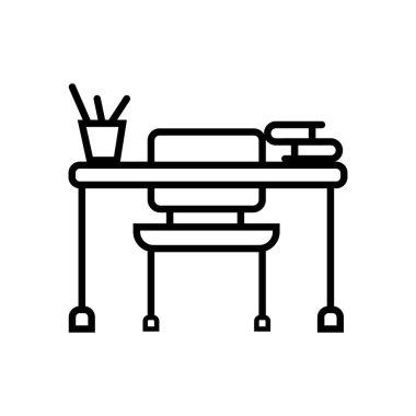 iş yeri simgesi vektör illüstrasyonu