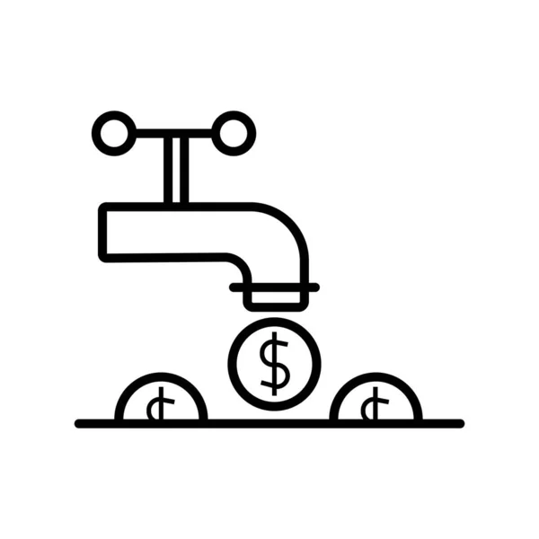 Water Tap Coin Icon — Stock Photo, Image