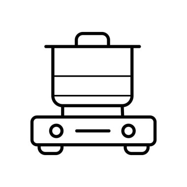 Soba simgesi vektöründe yemek pişirme