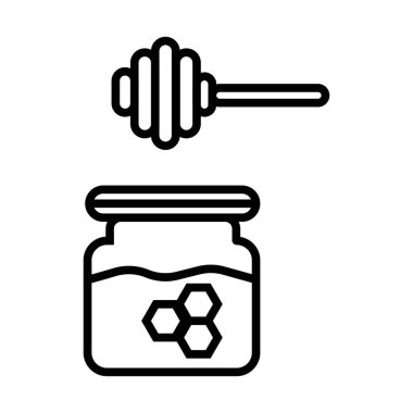 bal kavanozu ikon vektör illüstrasyonu 