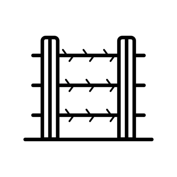 Ikona Ogrodzenia Drutu Kolczastego — Zdjęcie stockowe