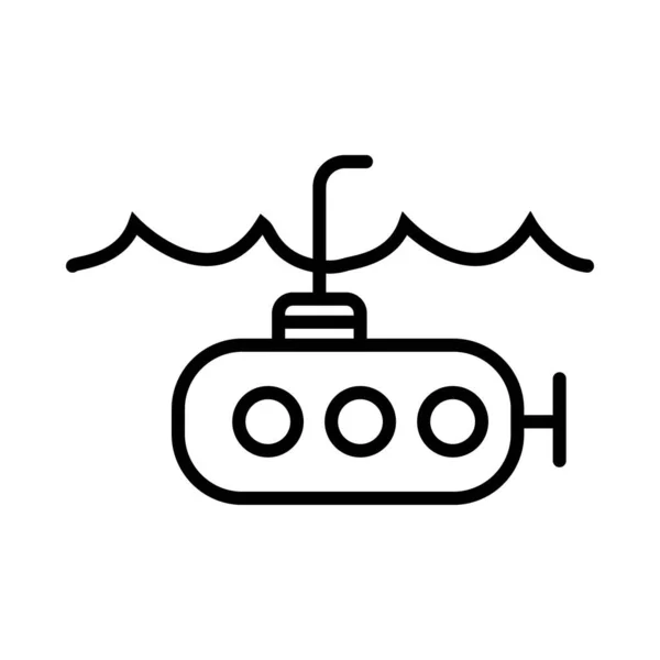 Submarino Icono Vector Ilustración Foto — Foto de Stock